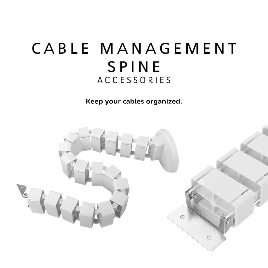 Desk Cable Organizer - ISRTAO White under Desk Cable Organizer