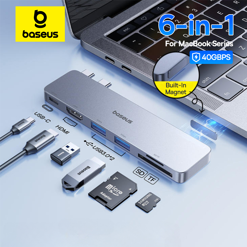 Usb Hub Gaming - Baseus Dual USB-C Hub to HDMI-Compatible