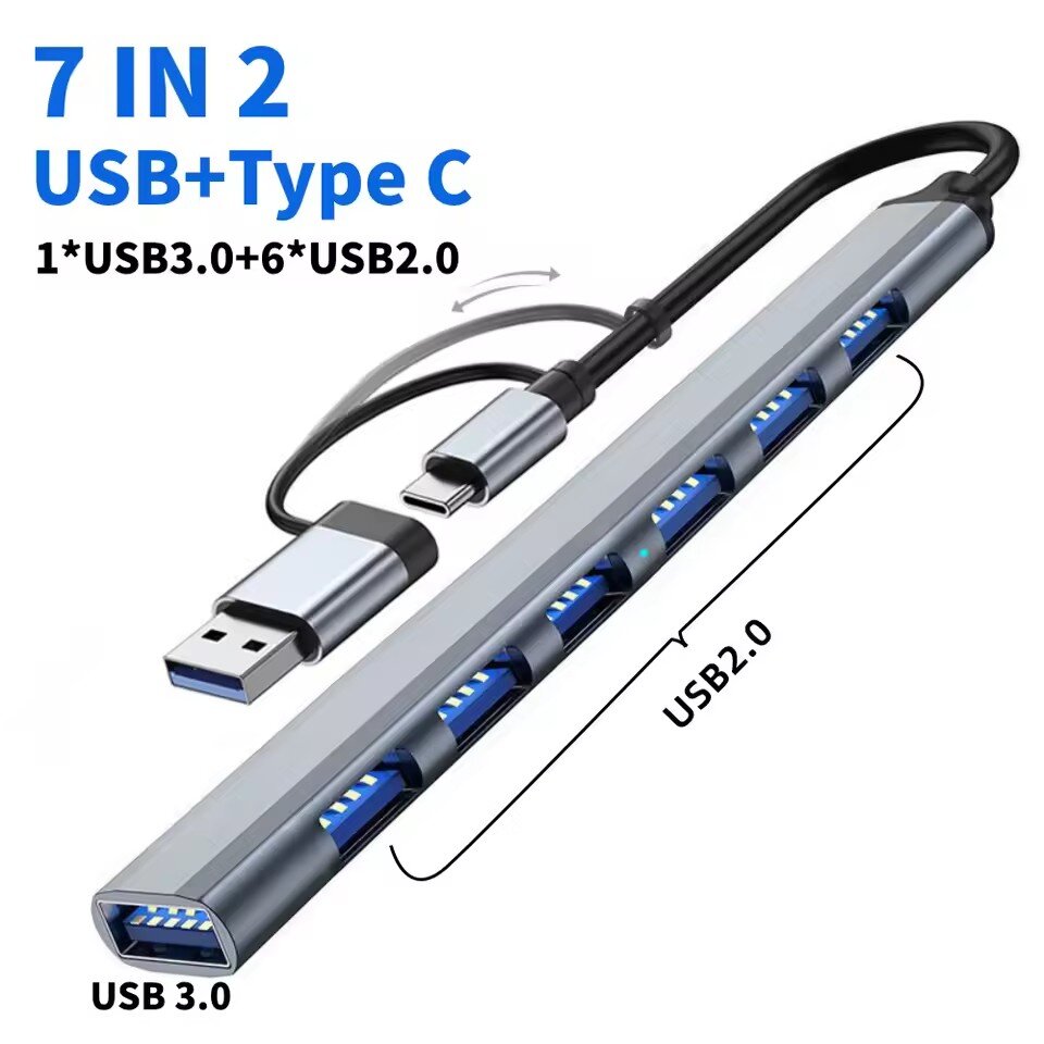 Usb Hub Gaming - 7 Ports USB 3.0 Type C