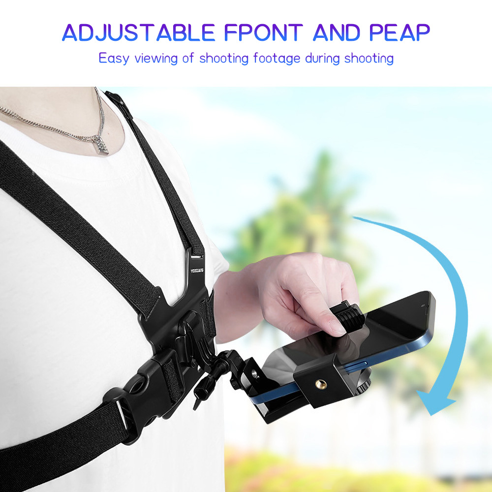 Desk Cable Organizer - Chest Mount Phone Strap Holder Adjustable