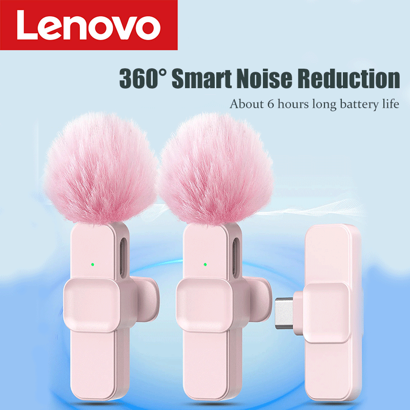 Pc Gaming Lenovo - Lenovo Pink Wireless Lavalier Microphone for