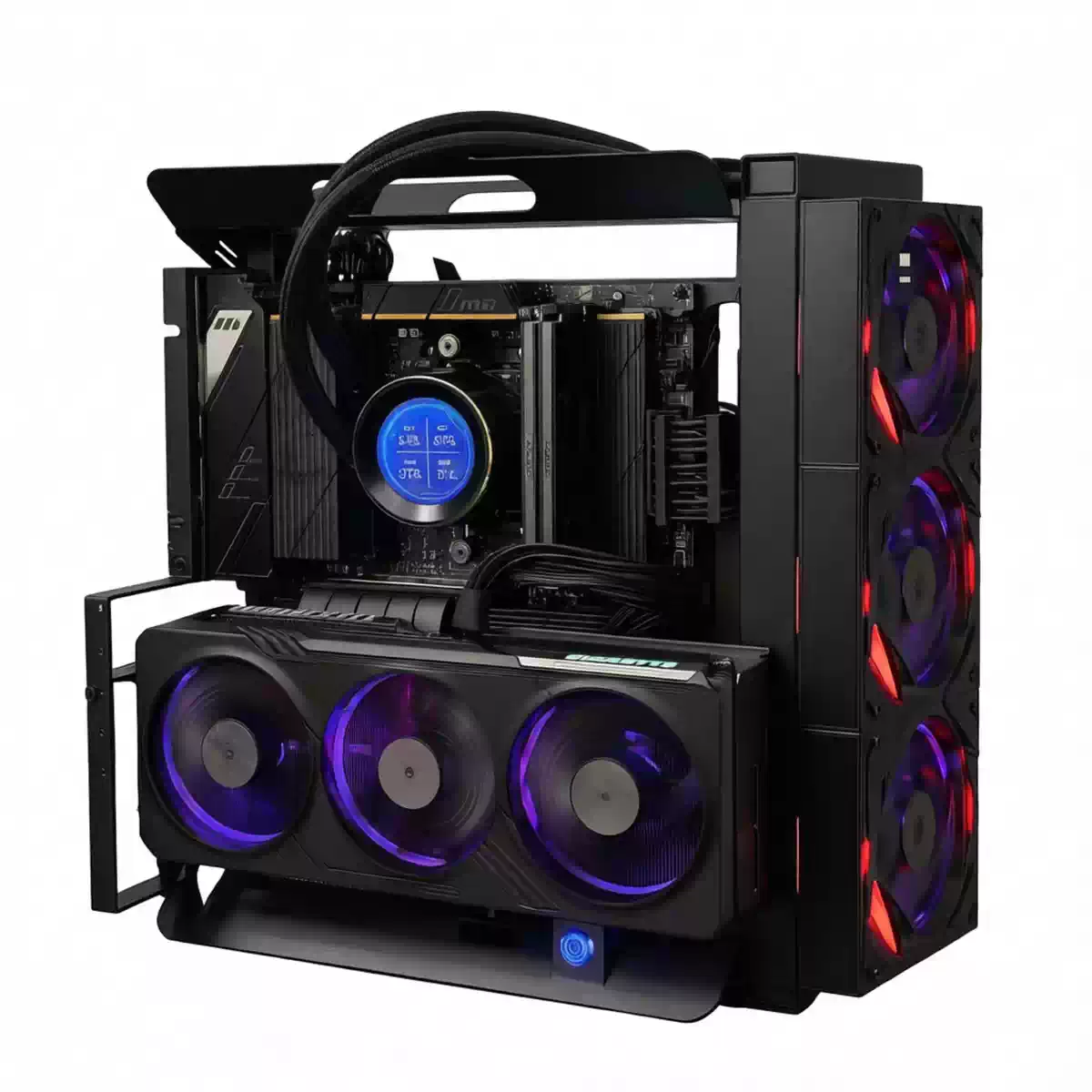 Open Frame Computer Case, Supp - đánh giá và giá Gpu Vertical Mount