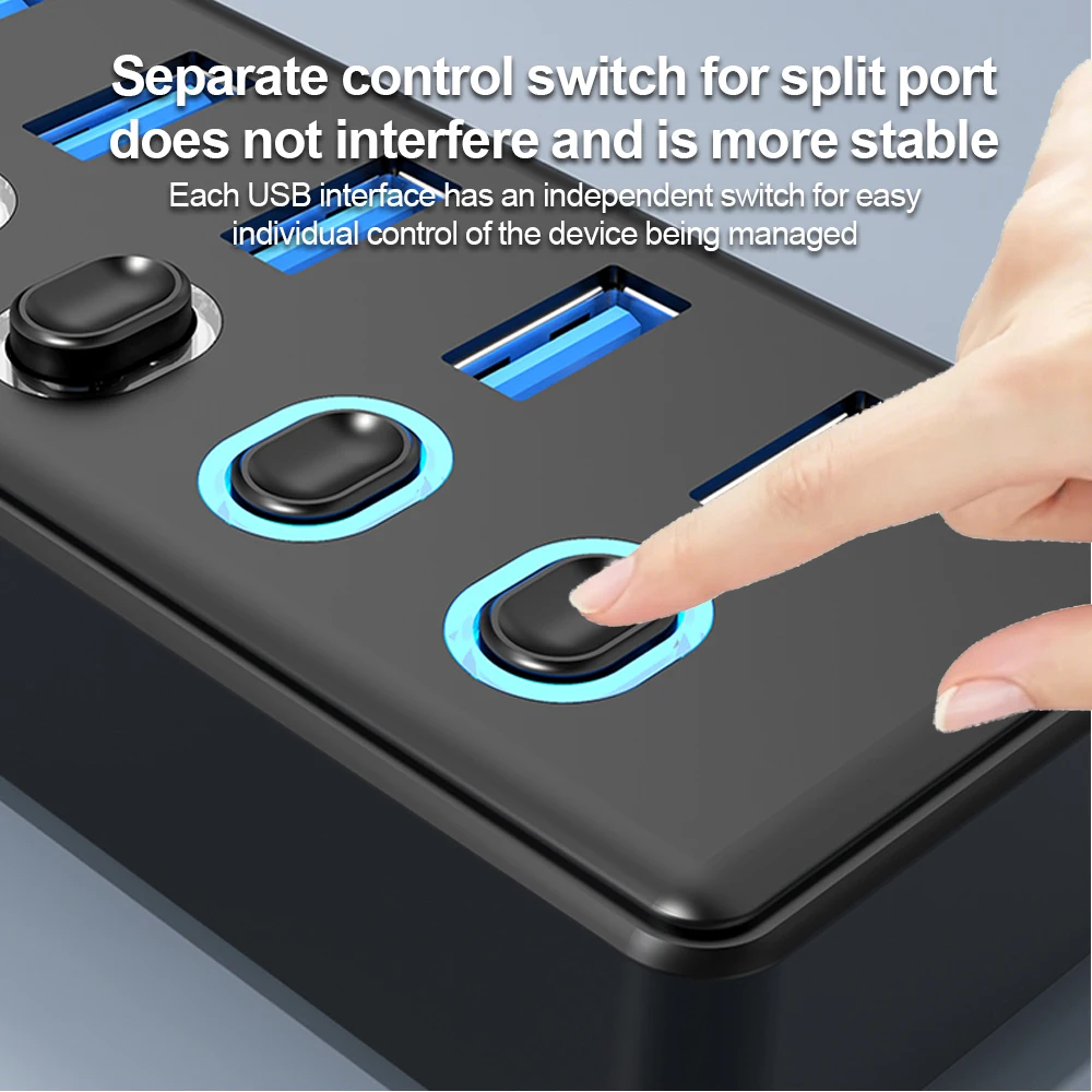 KEBIDUMEI 7 Ports USB HUB 5Gbp - đánh giá và giá Usb Hub Gaming
