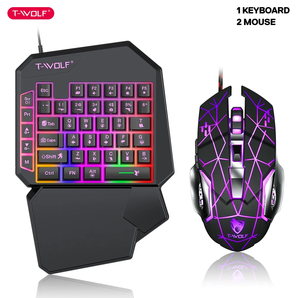 T-WOLF TF900 One Handed Keyboa - đánh giá và giá Pc Gaming Kit