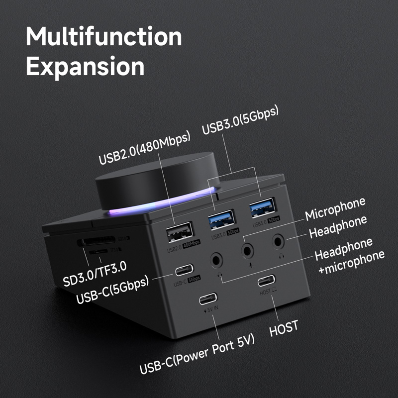 Hagibis Knob USB C Hub With Sh - đánh giá và giá Usb Hub Gaming