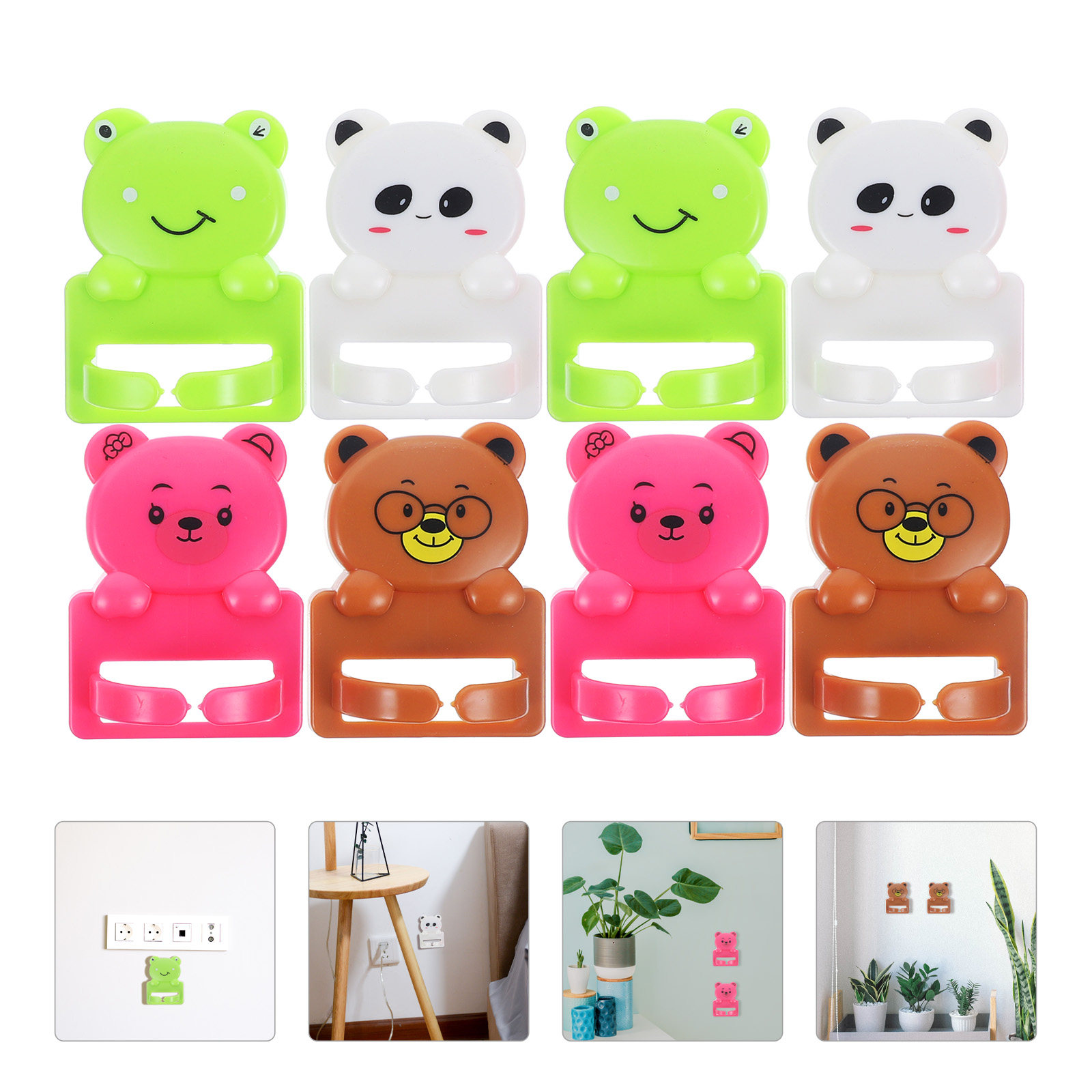 8 Pcs Cartoon Suction Cup Hook - đánh giá và giá Desk Cable Organizer