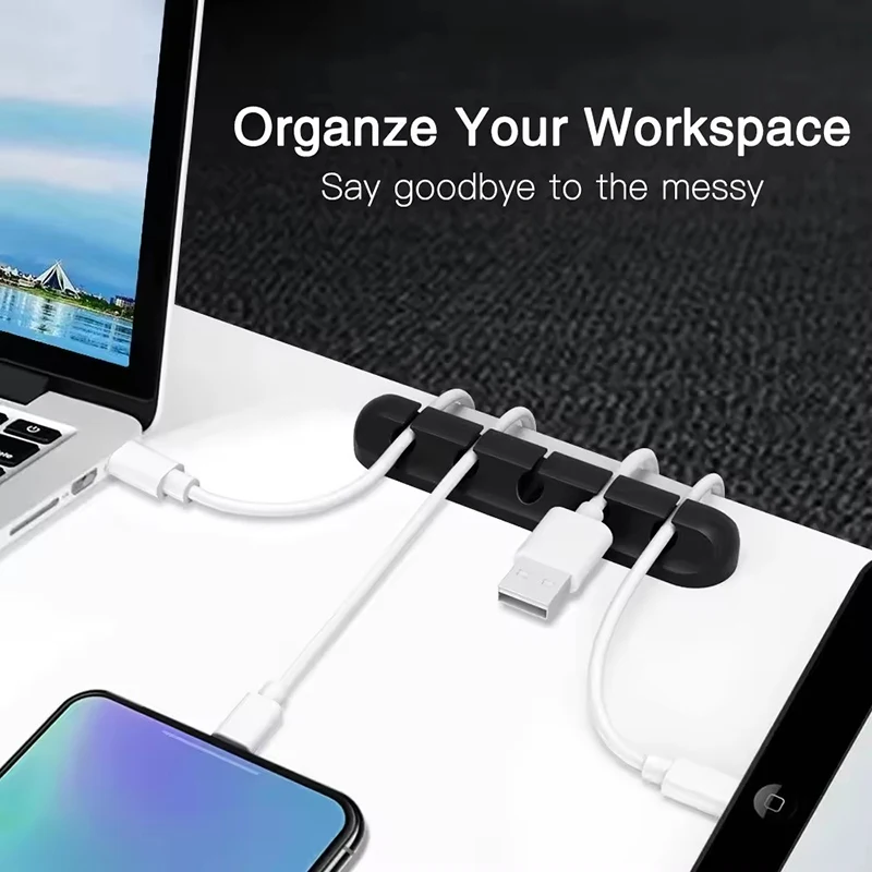 Silicone USB Cable Clip Winder - đánh giá và giá Desk Cable Organizer