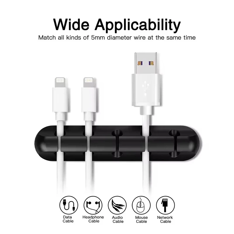 Silicone USB Cable Clip Winder - đánh giá và giá Desk Cable Organizer
