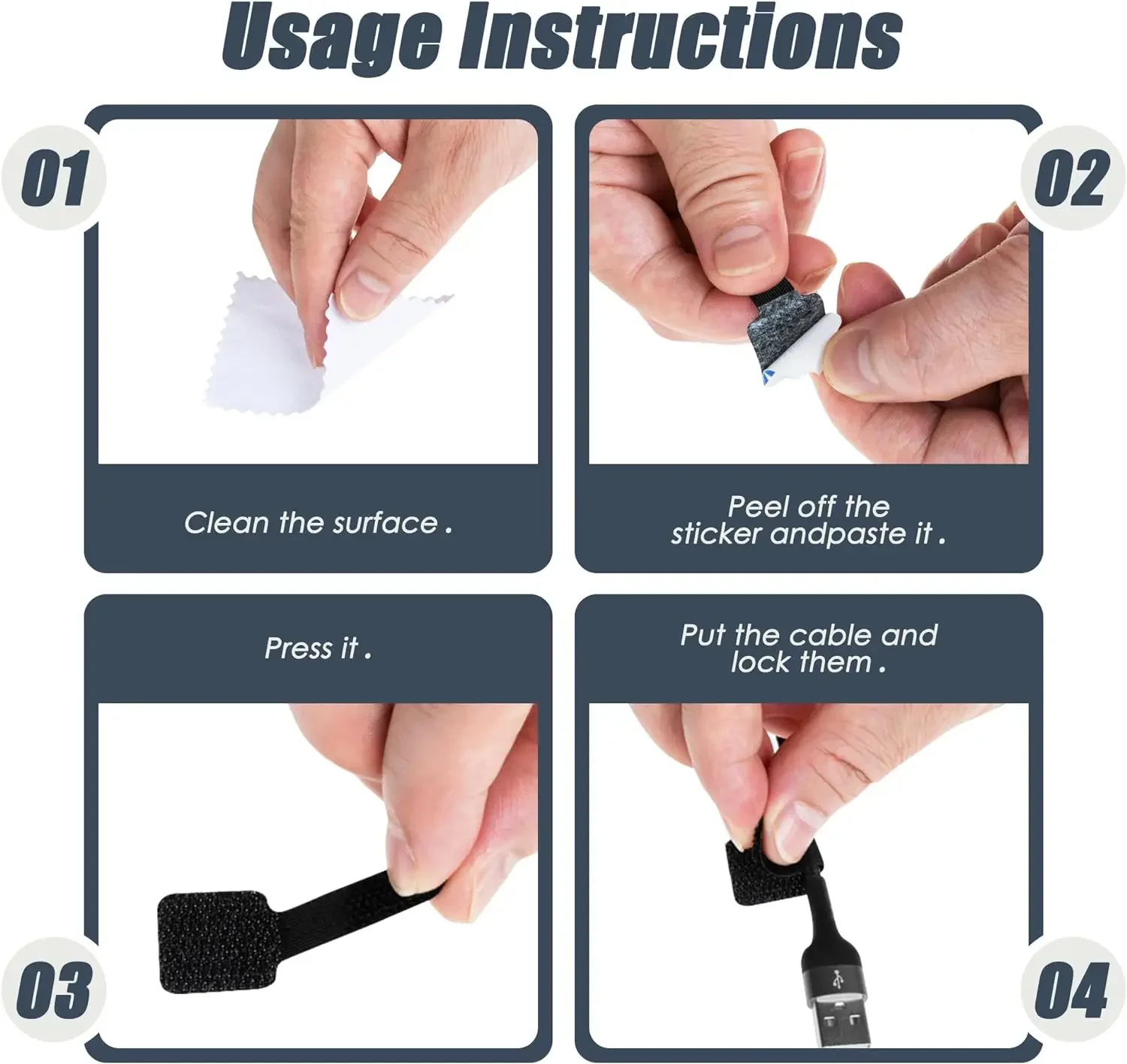 New Reusable Cable Ties Velcro - đánh giá và giá Desk Cable Organizer