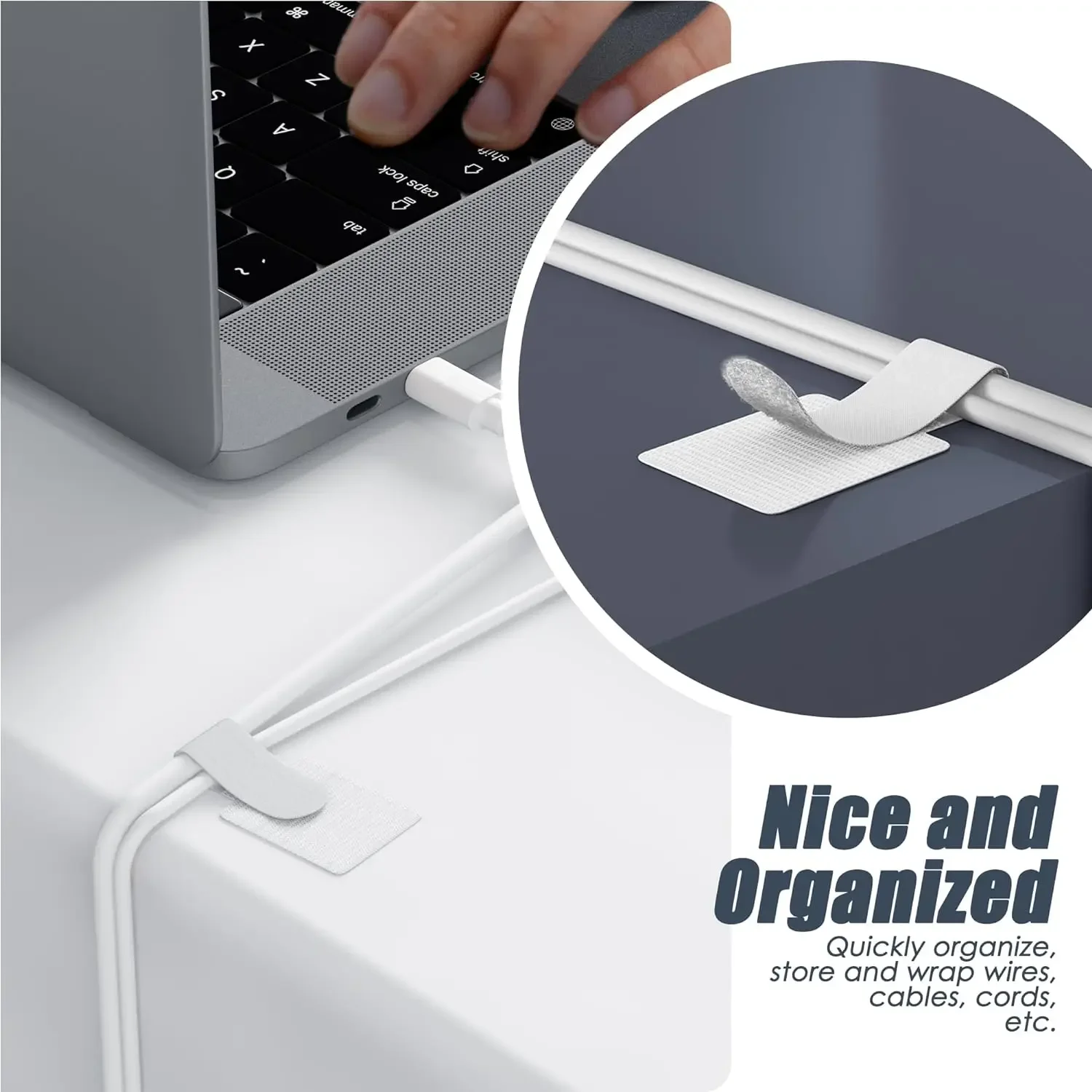 New Reusable Cable Ties Velcro - đánh giá và giá Desk Cable Organizer