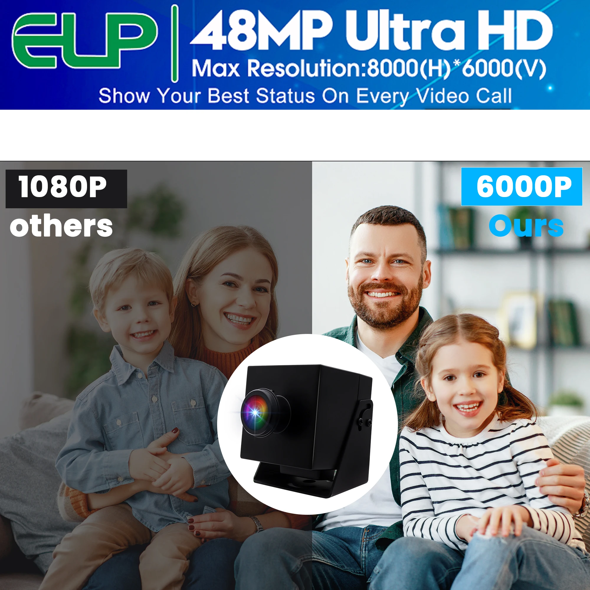 ELP 48MP 8K Ultra HD USB Camer - đánh giá và giá Webcam 4K