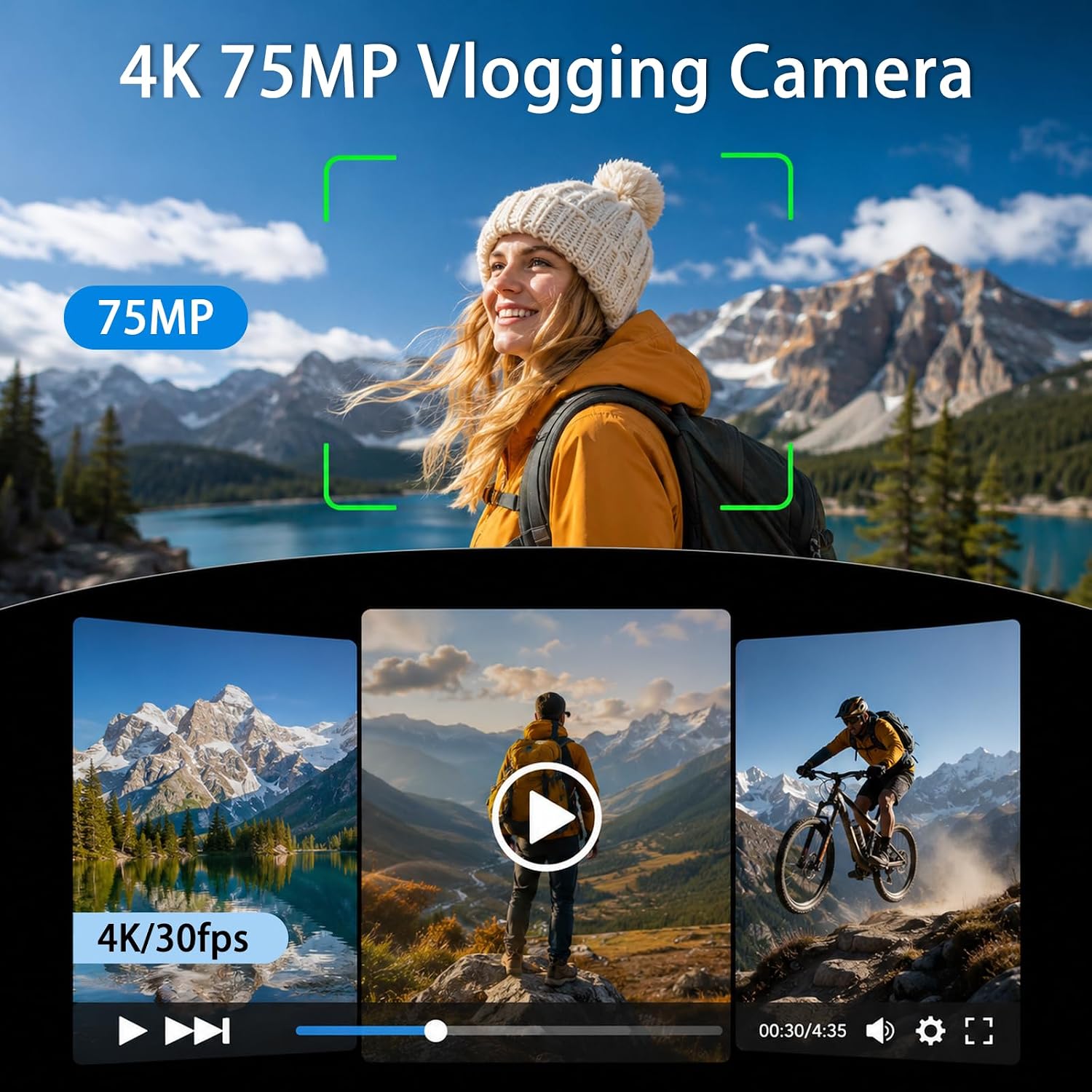 4K Handheld Gimbal Vlogging Ca - đánh giá và giá Webcam 4K