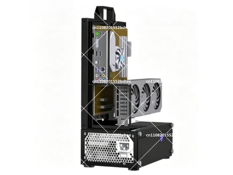Open Air ATX/MATX PC Chassis F - đánh giá và giá Gpu Vertical Mount