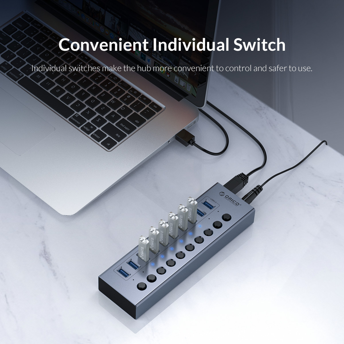 ORICO Powered USB Hub Splitter - đánh giá và giá Usb Hub Gaming
