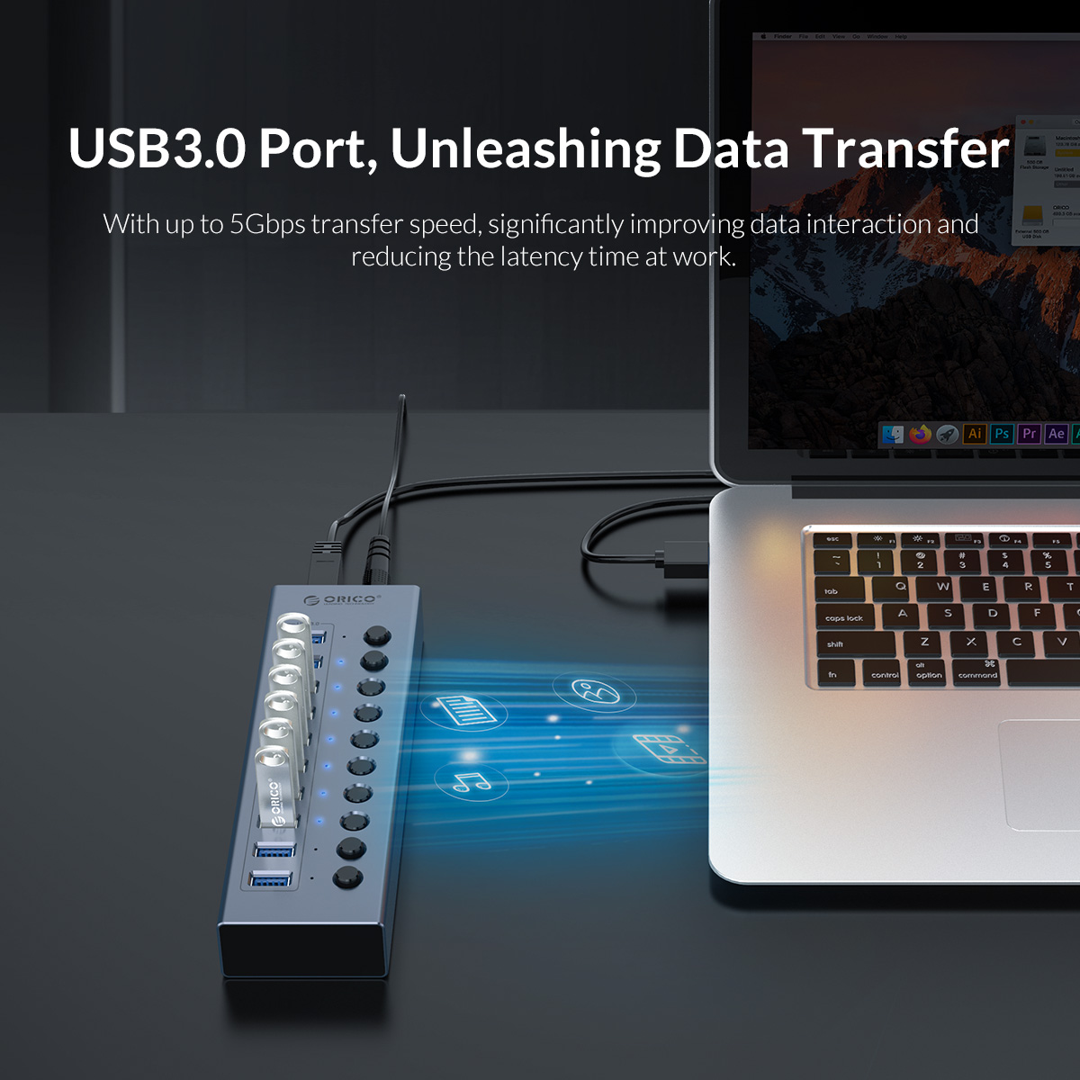 ORICO Powered USB Hub Splitter - đánh giá và giá Usb Hub Gaming