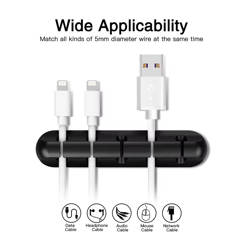 Silicone USB Cable Clip Winder - đánh giá và giá Desk Cable Organizer
