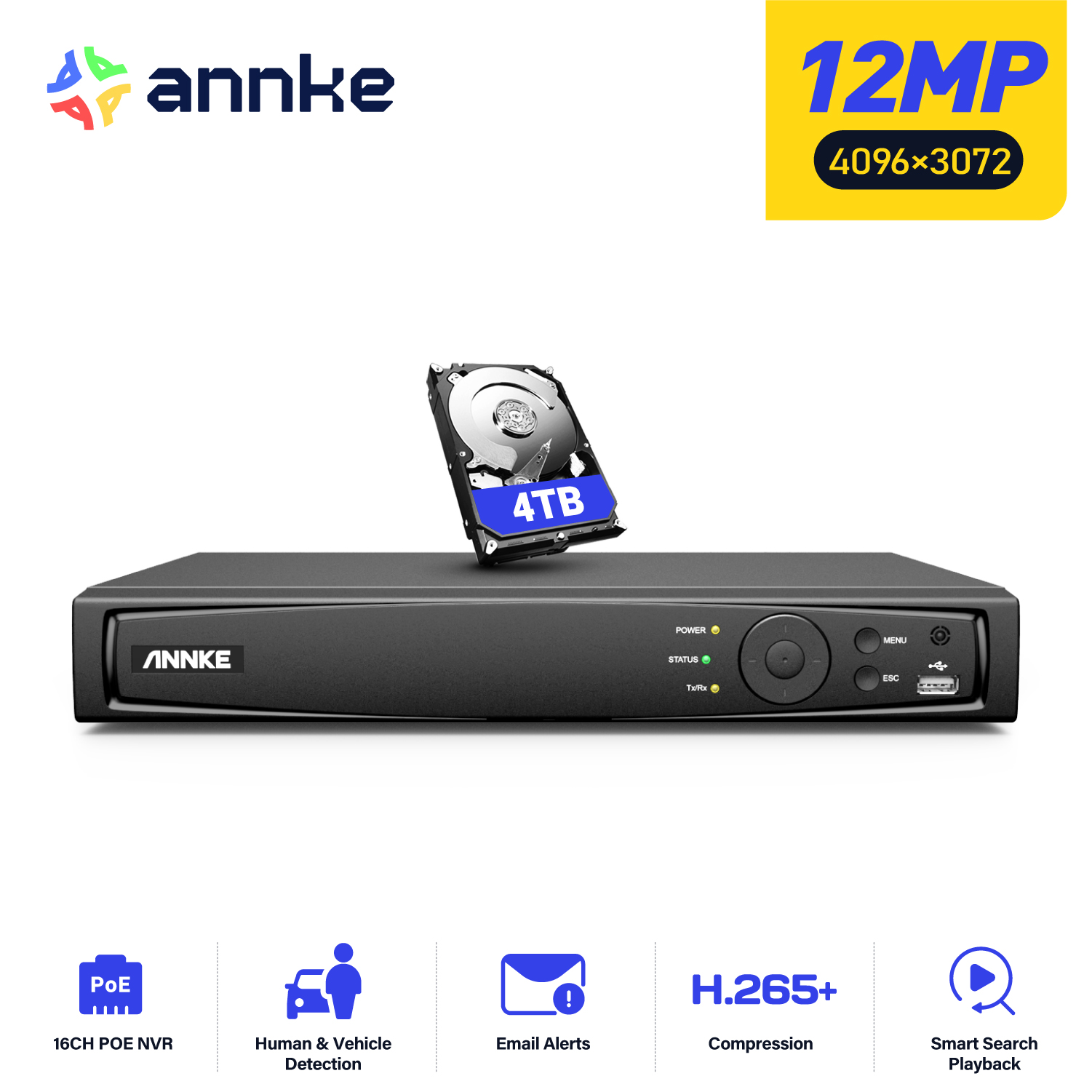 ANNKE 12MP POE NVR Network Vid - đánh giá và giá Webcam 4K