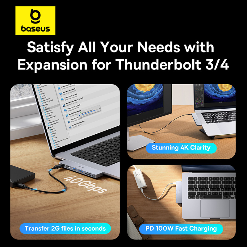 Baseus Dual USB-C Hub to HDMI- - đánh giá và giá Usb Hub Gaming