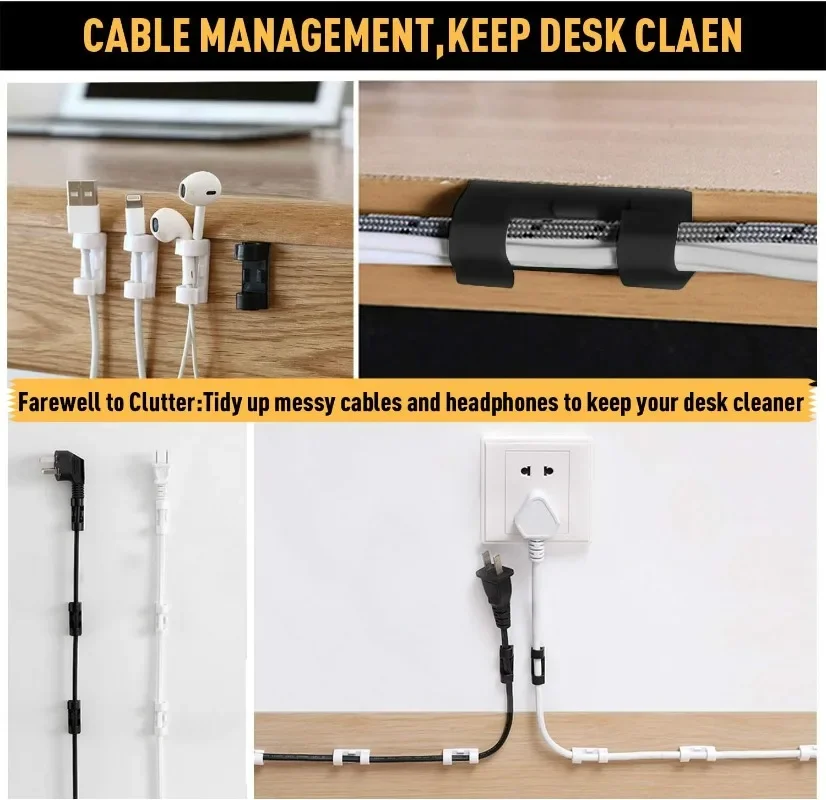 Wire Holder Wall Cable Clips S - đánh giá và giá Desk Cable Organizer