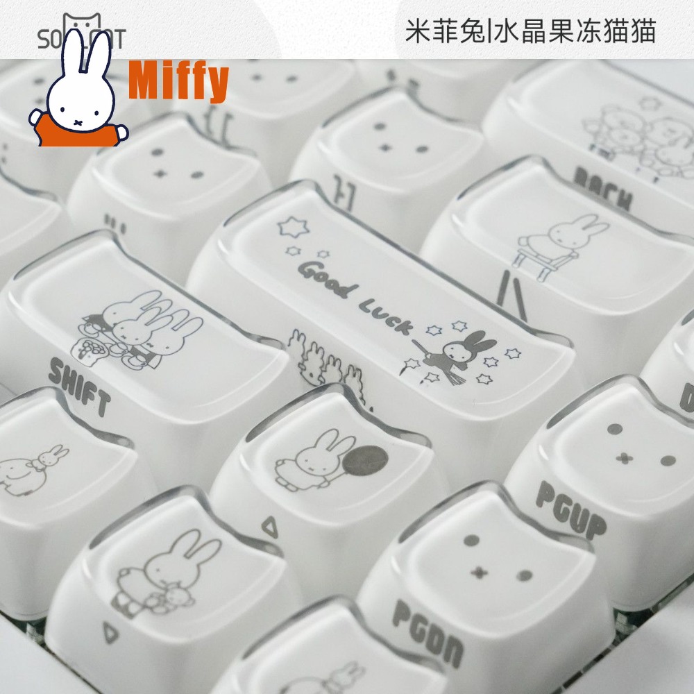 Kawaii Miffy Keycaps Cute Rabb - đánh giá và giá Pc Gaming Kawaii