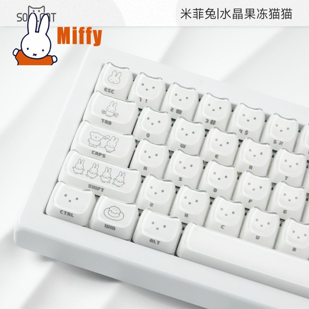 Kawaii Miffy Keycaps Cute Rabb - đánh giá và giá Pc Gaming Kawaii