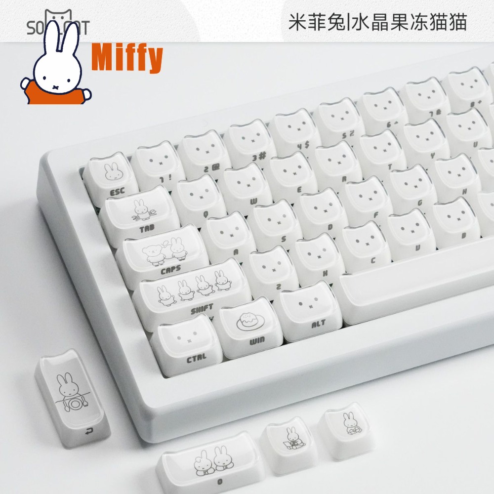 Kawaii Miffy Keycaps Cute Rabb - đánh giá và giá Pc Gaming Kawaii
