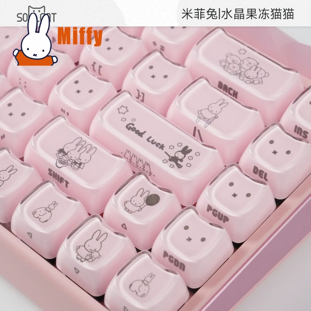Kawaii Miffy Keycaps Cute Rabb - đánh giá và giá Pc Gaming Kawaii