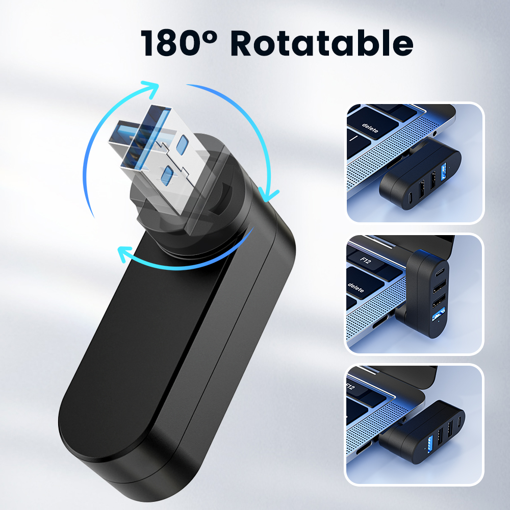 Rotatable USB HUB USB3.0 2.0 T - đánh giá và giá Usb Hub Gaming