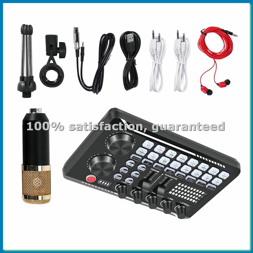 F998 Sound Card Kit,BM-800 Mic - đánh giá và giá Pc Gaming Kit