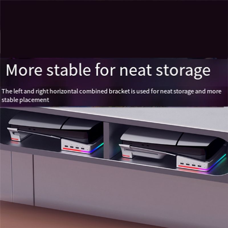 For PS5 Slim/Pro Stand With Li - đánh giá và giá Usb Hub Gaming