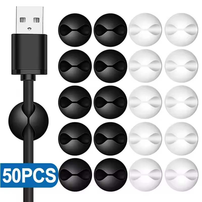 5/50Pcs Desktop Wall Cable Cli - đánh giá và giá Desk Cable Organizer