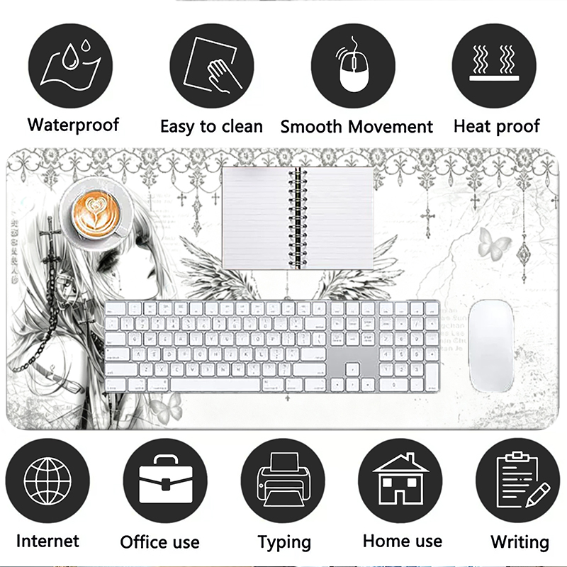 Leather Mousepad Black White A - đánh giá và giá Pc Gaming Upgrades