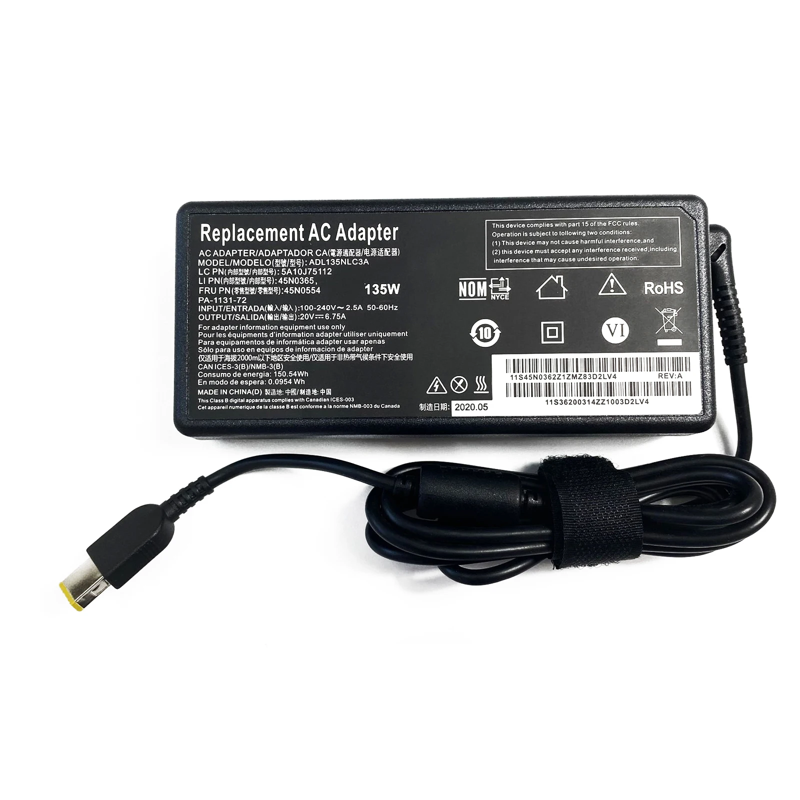 20V 6.75A 135W Laptop Ac Adapt - đánh giá và giá Pc Gaming Lenovo